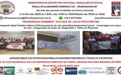 PROGRAMAÇÃO FINAL DEZEMBRO 2018 – MUSEU DE REMINISCÊNCIAS ESPORTIVAS PASCHOAL GONÇALVES DA ROCHA !