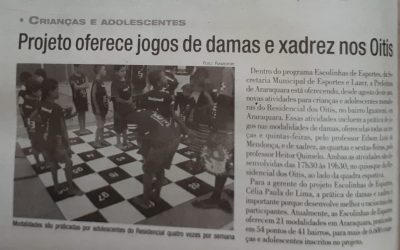 PROJETO XADREZ – 06/12/2018 – QUINTA-FEIRA!