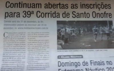 39 CORRIDA DE SANTO ONOFRE – 09/12/2018 – DOMINGO!