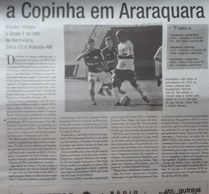 50 COPA SP FUTEBOL JUNIOR´S 2019 – O IMPARCIAL – 27/12/2018 – QUINTA-FEIRA!