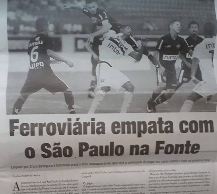 FERROVIÁRIA AVANÇA NA 50 COPA SP DE FUTEBOL JUNIOR´S – 10/01/2019 – QUINTA-FEIRA!