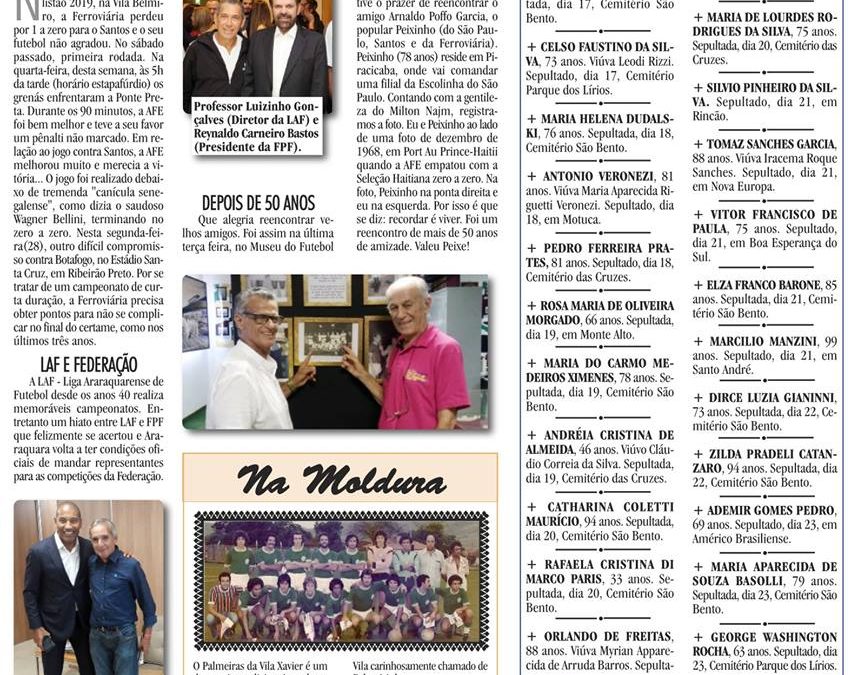 ESPORTES – JORNAL DE ARARAQUARA – 26/01/2019!