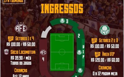 INGRESSOS – FERROVIÁRIA E PALMEIRAS – 17/02/2019-DOMINGO!
