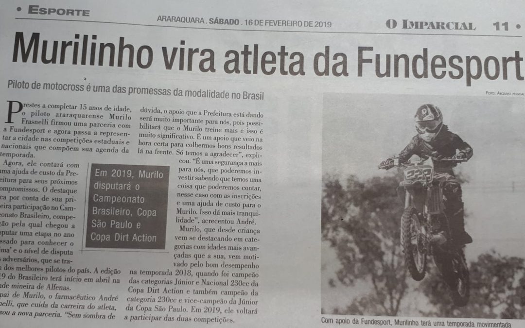 Murilinho, atleta da Fundesport – O Imparcial!