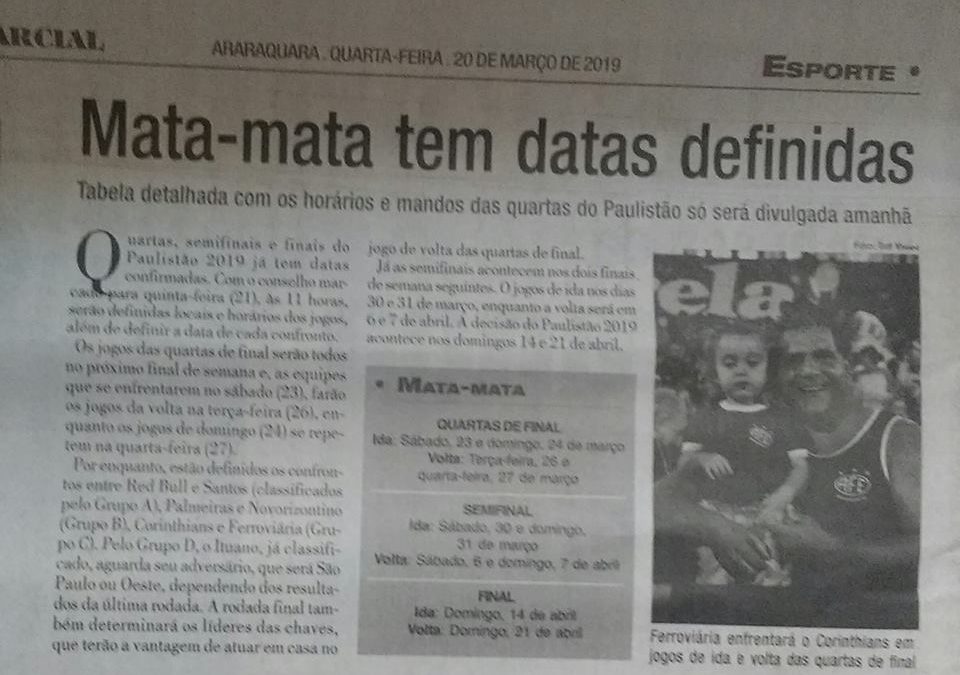 Mata mata no Paulistão 2019!