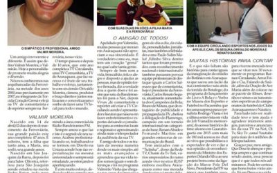 PERSONALIDADE – 19/05/2019 – FOLHA DA CIDADE!