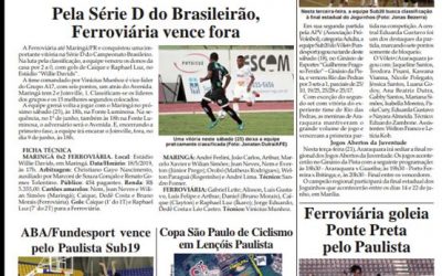 Esportes e Lazer,Folha da Cidade de 21/05/2019 – Terça-feira!
