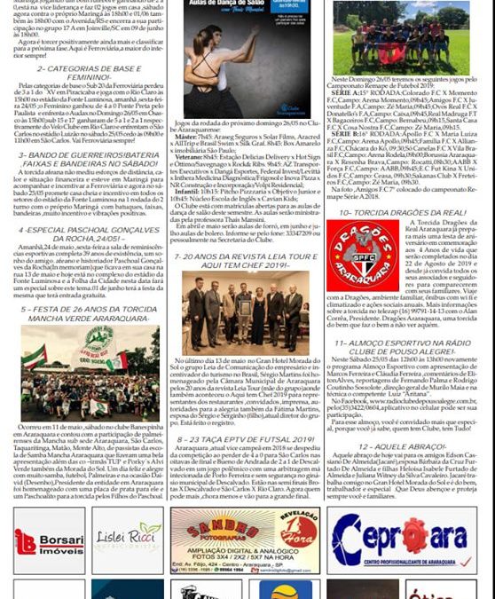 Página 6 ,As 12 do Soro ,Folha da Cidade de Araraquara ,23/05-Quinta-feira .