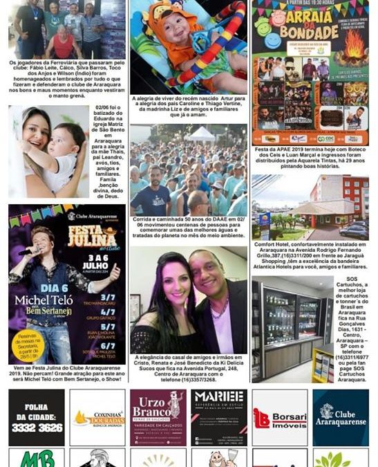 Página 3 ,Fatos e Fotos ,Folha da Cidade de Araraquara ,09/06-Domingo !
