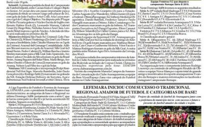 Página 06 ,Futebol ,Folha da Cidade de Araraquara desta 19/06,quarta- feira!