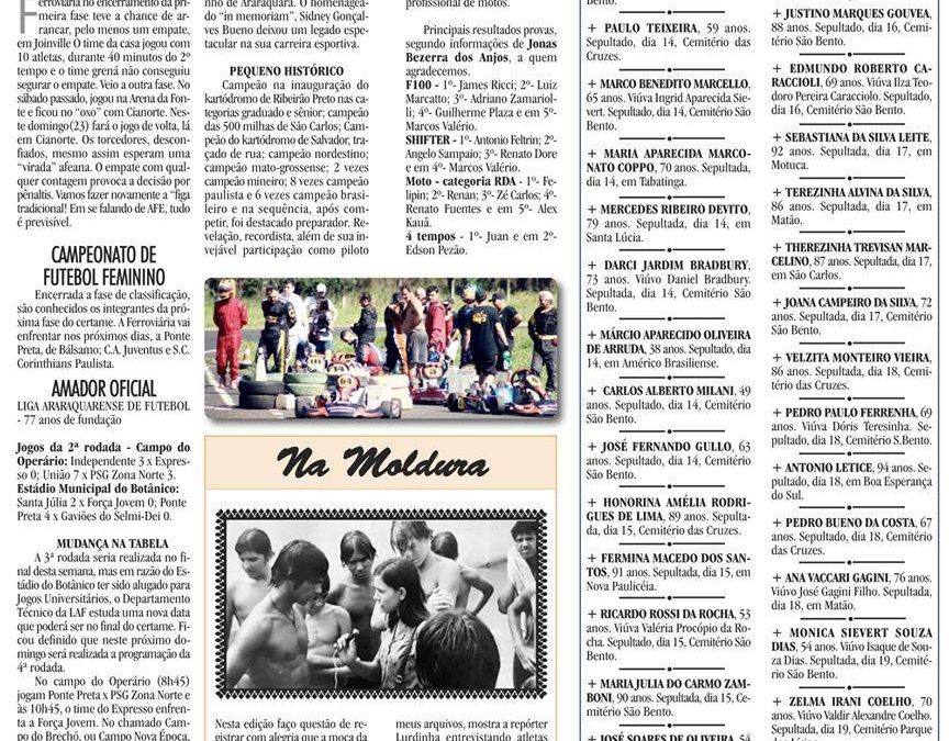 ESPORTES – JORNAL DE ARARAQUARA – 22/06/2019!