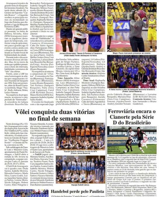 Esportes e Lazer de 11/06/2019 na Folha da Cidade de Araraquara!