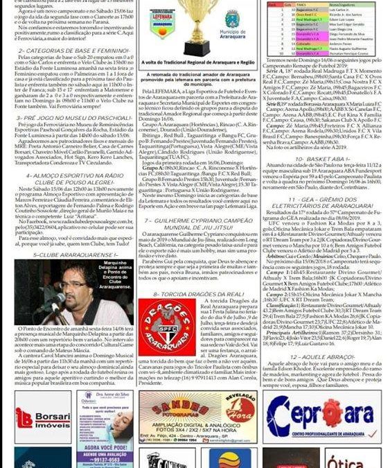 Página 6 ,As 12 do Soro ,Folha da Cidade de Araraquara ,13/06-Quinta-feira !