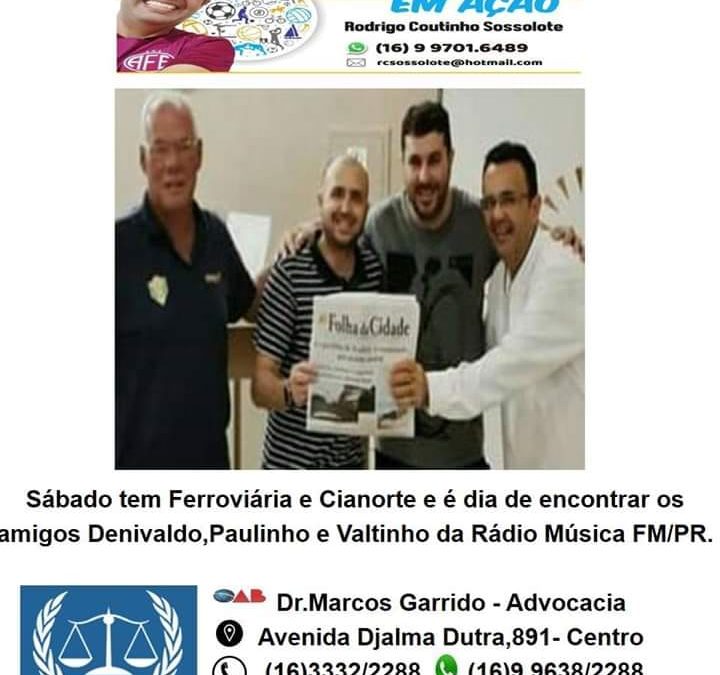 14/06/2019- Sexta-feira ,Foto Destak na Folha da Cidade!