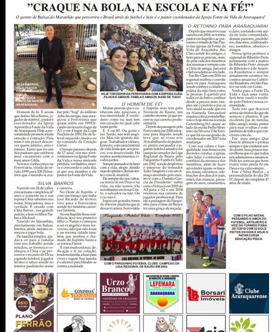 Página 03 ,Personalidade ,Folha da Cidade de Araraquara de hoje ,28/07 – Domingo!