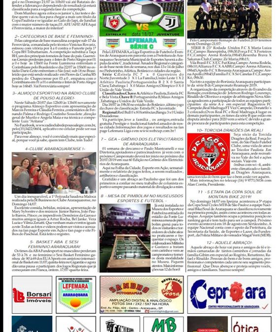 Página 6 ,As 12 do Soro ,Folha da Cidade de Araraquara ,18/07-Quinta-feira !