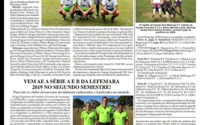Página 06 ,Futebol ,Folha da Cidade de Araraquara desta 03/07,quarta- feira!