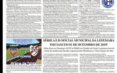Página 06,Futebol ,Folha da Cidade de Araraquara de quarta- feira,28/08/2019!