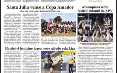 Esportes e Lazer de 20/08/2019,terca feira na Folha da Cidade de Araraquara!