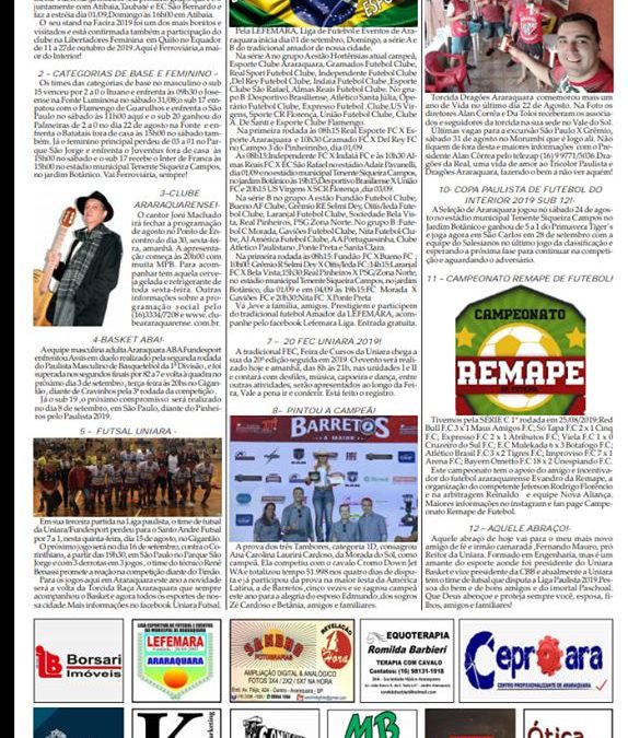 Página 6 ,As 12 do Soro ,Folha da Cidade de Araraquara ,29/08-Quinta-feira !