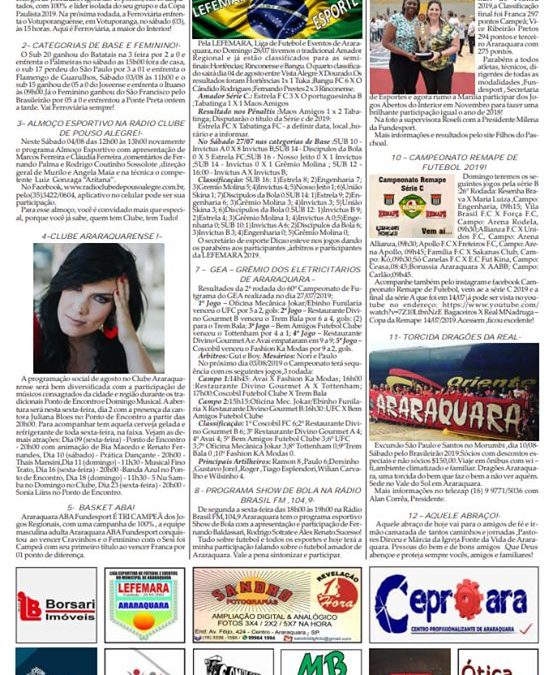 Página 6 ,As 12 do Soro ,Folha da Cidade de Araraquara ,01/08-Quinta-feira !