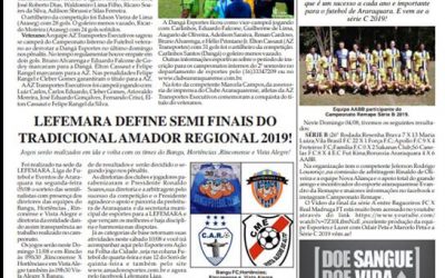 Página 06,Futebol ,Folha da Cidade de Araraquara de quarta- feira,07/08/2019!