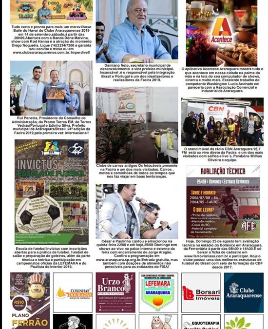 Página 06 ,Fatos e Fotos ,Folha da Cidade de Araraquara de hoje ,25/08 – Domingo!