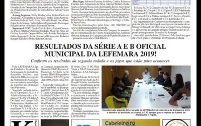 Página 06,Futebol ,Folha da Cidade de Araraquara de quarta- feira,11/09/2019!