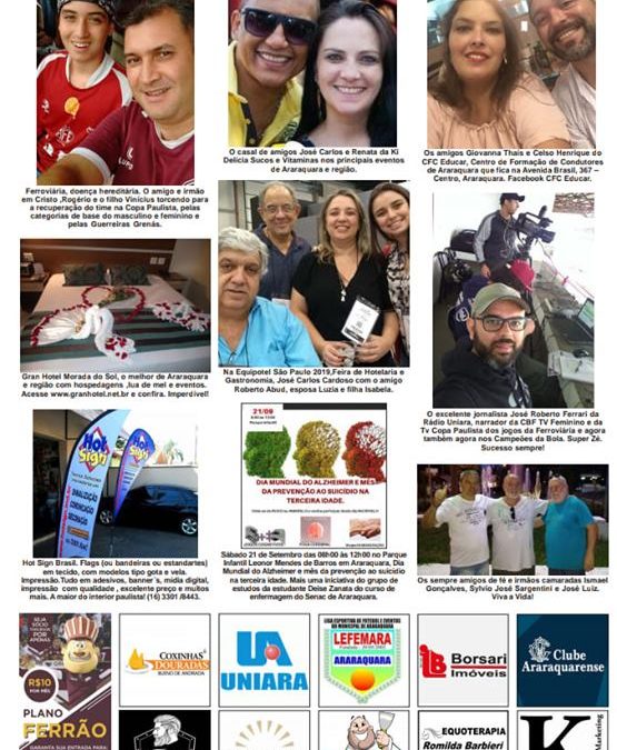 Página 03,Fatos e Fotos ,Folha da Cidade de Araraquara de Domingo,15/09/2019!
