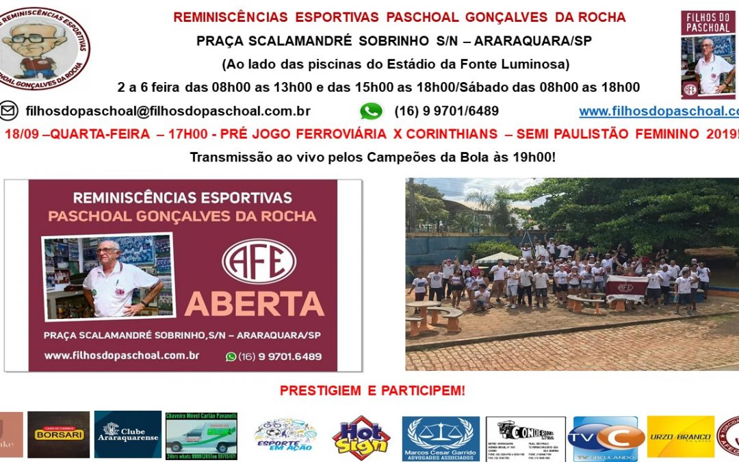 Pré jogo Ferroviária X Corinthians – Semi final do Paulistão Feminino 2019 !