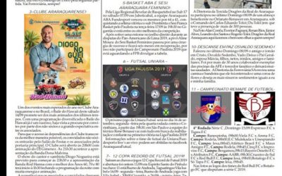 Página 06,As 12 do Soro ,Folha da Cidade de Araraquara de quinta- feira,12/09/2019!