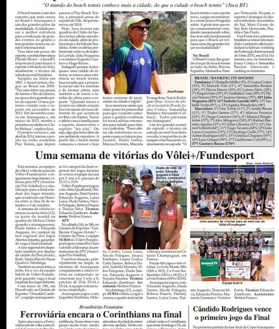 Esportes e Lazer de 17/09/2019 na Folha da Cidade de Araraquara!