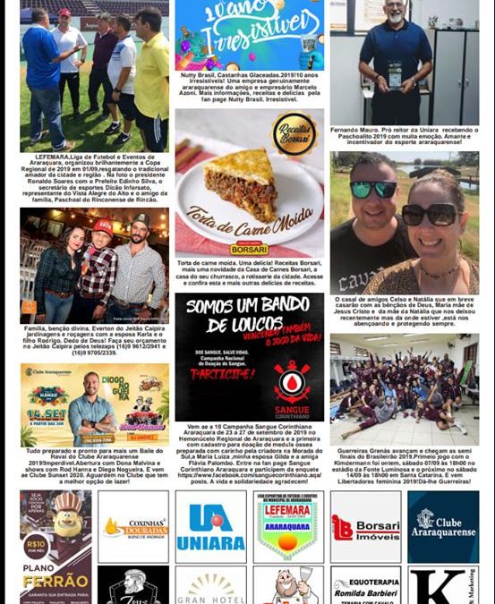 Página 06 ,Fatos e Fotos ,Folha da Cidade de Araraquara de hoje ,08/09 – Domingo!