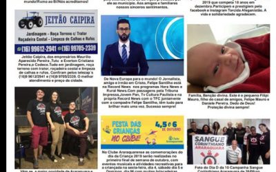 Página 03,Fatos e Fotos ,Folha da Cidade de Araraquara de Domingo,29/09/2019!