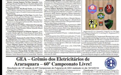 Página 06,Futebol ,Folha da Cidade de Araraquara de quarta- feira,23/10/2019!