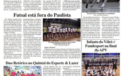 Esportes e Lazer,Folha da Cidade de 29/10/2019-Terça-feira!