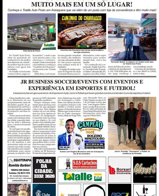 Página 06,Fatos e Fotos ,Folha da Cidade de Araraquara de sexta- feira,18/10/2019!