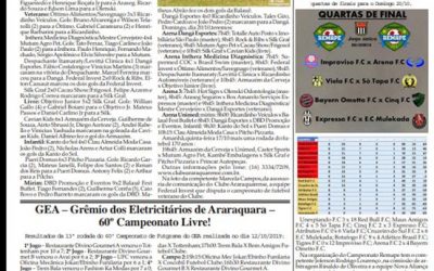 Página 06,Futebol ,Folha da Cidade de Araraquara de quarta- feira,16/10/2019!