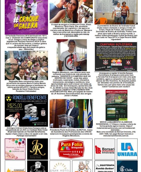 Página 06,Fatos e Fotos ,Folha da Cidade de Araraquara de Domingo ,10/11/2019!