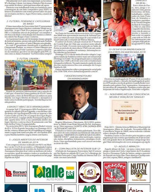 Página 06,As 12 do Soró,Folha da Cidade de Araraquara de Quinta -feira ,14/11/2019!