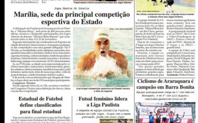 Esportes e Lazer na Folha da Cidade de Araraquara de 05/11/2019,terça-feira!