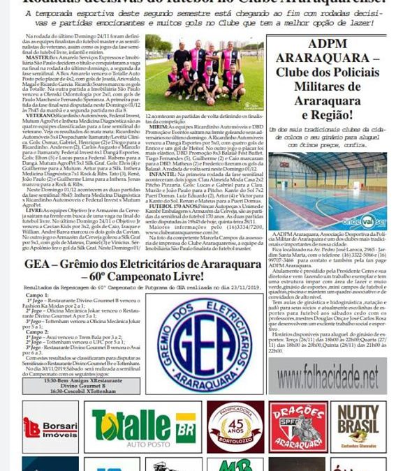 Página 06,Clubes,Folha da Cidade de Araraquara de Quinta-feira,28/11/2019!