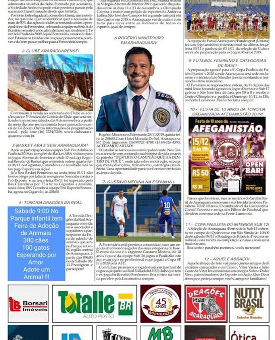 Página 06,As 12 do Soró,Folha da Cidade de Araraquara de Quinta -feira ,07/11/2019!