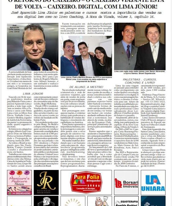 Página 03,Personalidade ,Folha da Cidade de Araraquara de Domingo,24/11/2019!