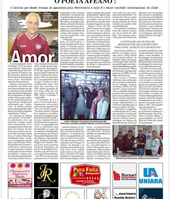 Página 03,Personalidade,Folha da Cidade de Araraquara de Domingo ,15/12/2019!