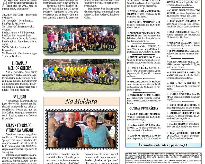 ESPORTES – JORNAL DE ARARAQUARA – 30/11/2019!