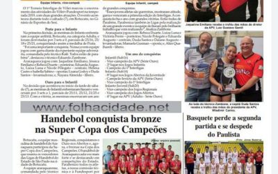 Esporte e lazer na Folha da Cidade de Araraquara de 10/12/2019 – Terça-feira.