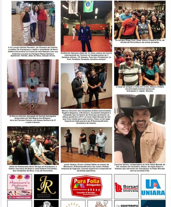 Página 03,Fatos e Fotos ,Folha da Cidade de Araraquara de Domingo ,01/12/2019!