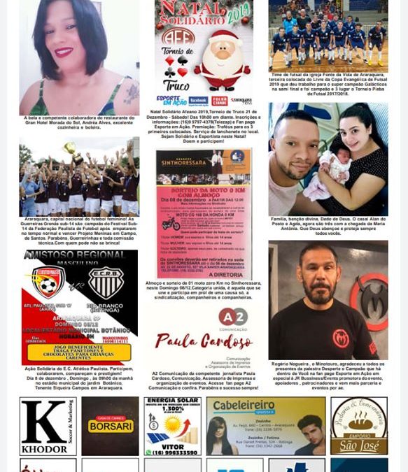 Página 06,Fatos e Fotos,Folha da Cidade de Araraquara de Sexta-feira,05/12/2019!