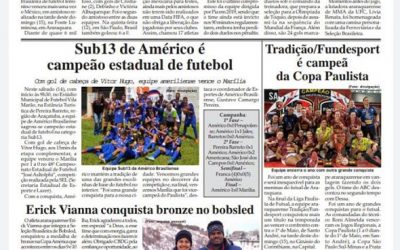 Esportes e Lazer,Folha da Cidade,de 17/12/2012 – Terca feira.